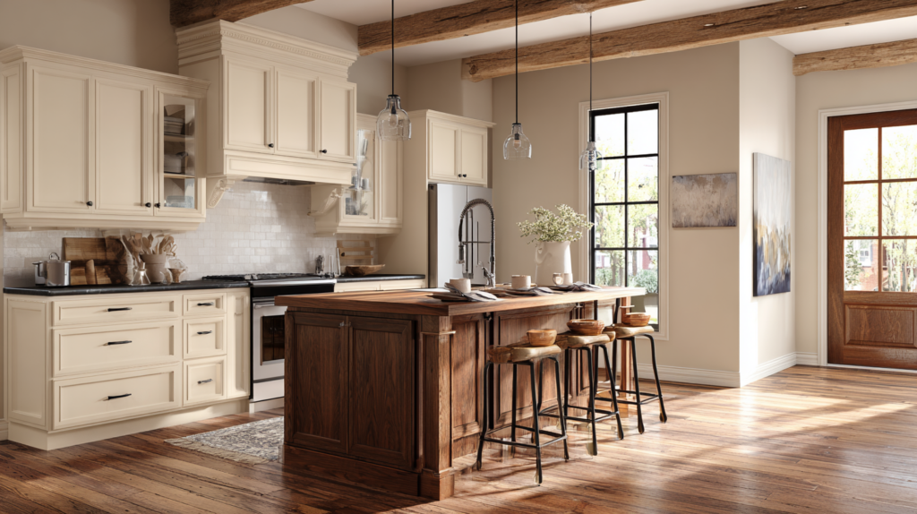 neutral kitchen cabinets