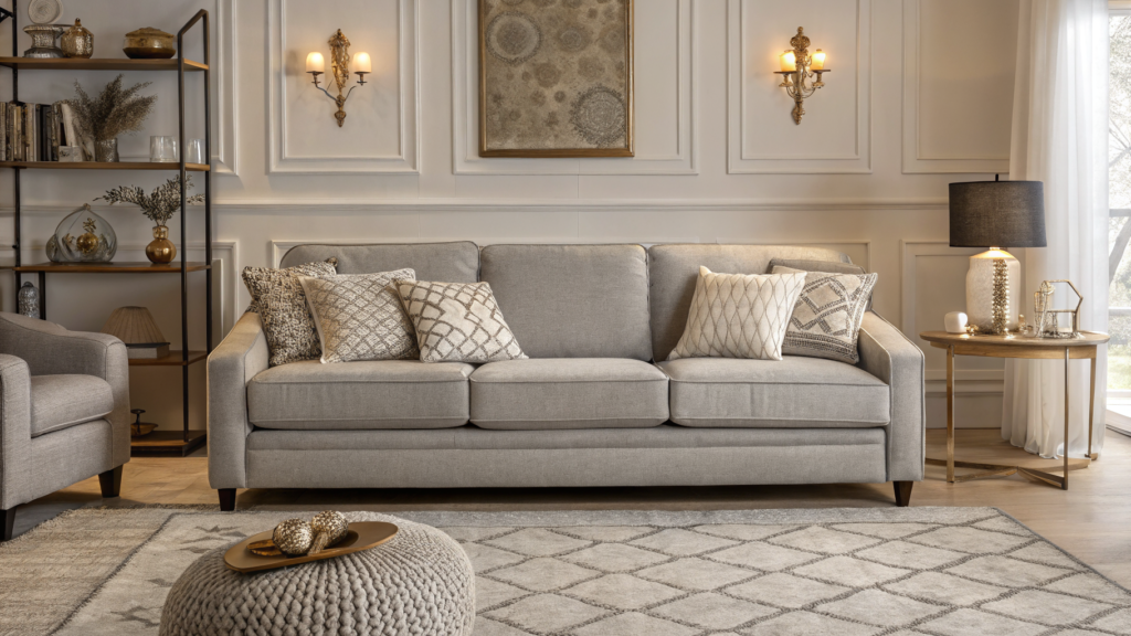 grey couch living room