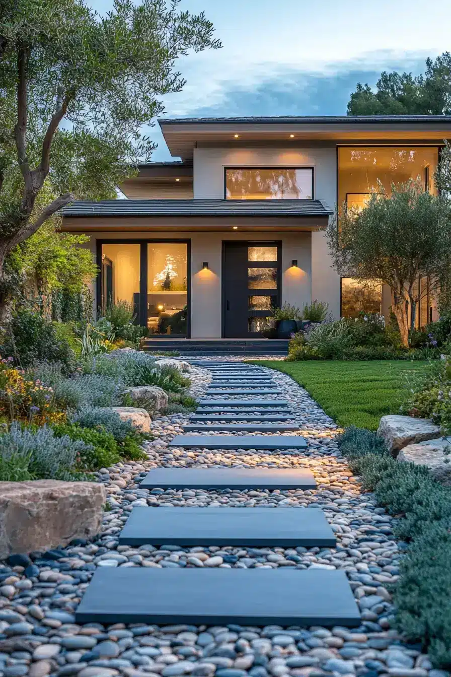 Pebble Walkway Garden Charm