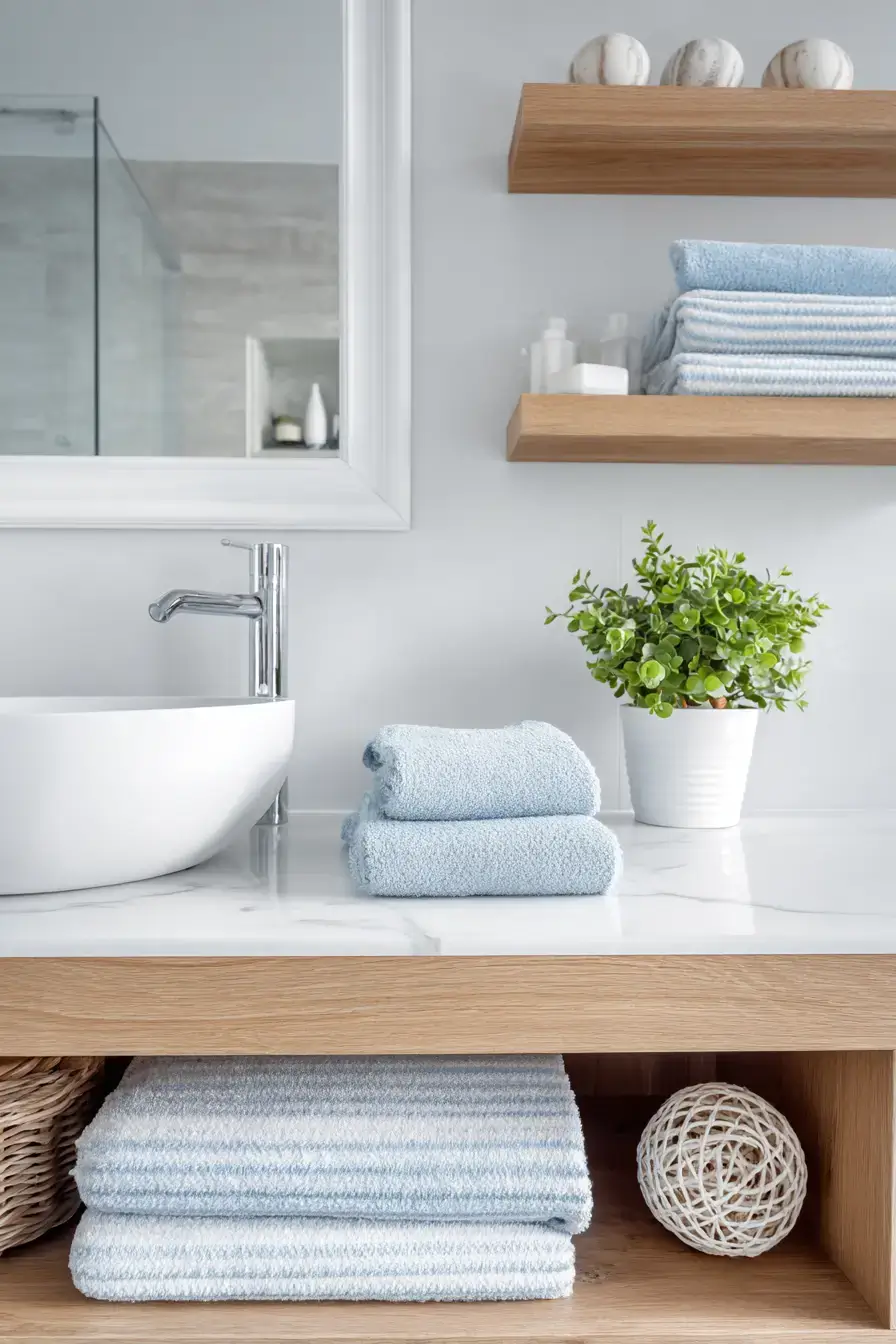 Crisp Coastal Washroom