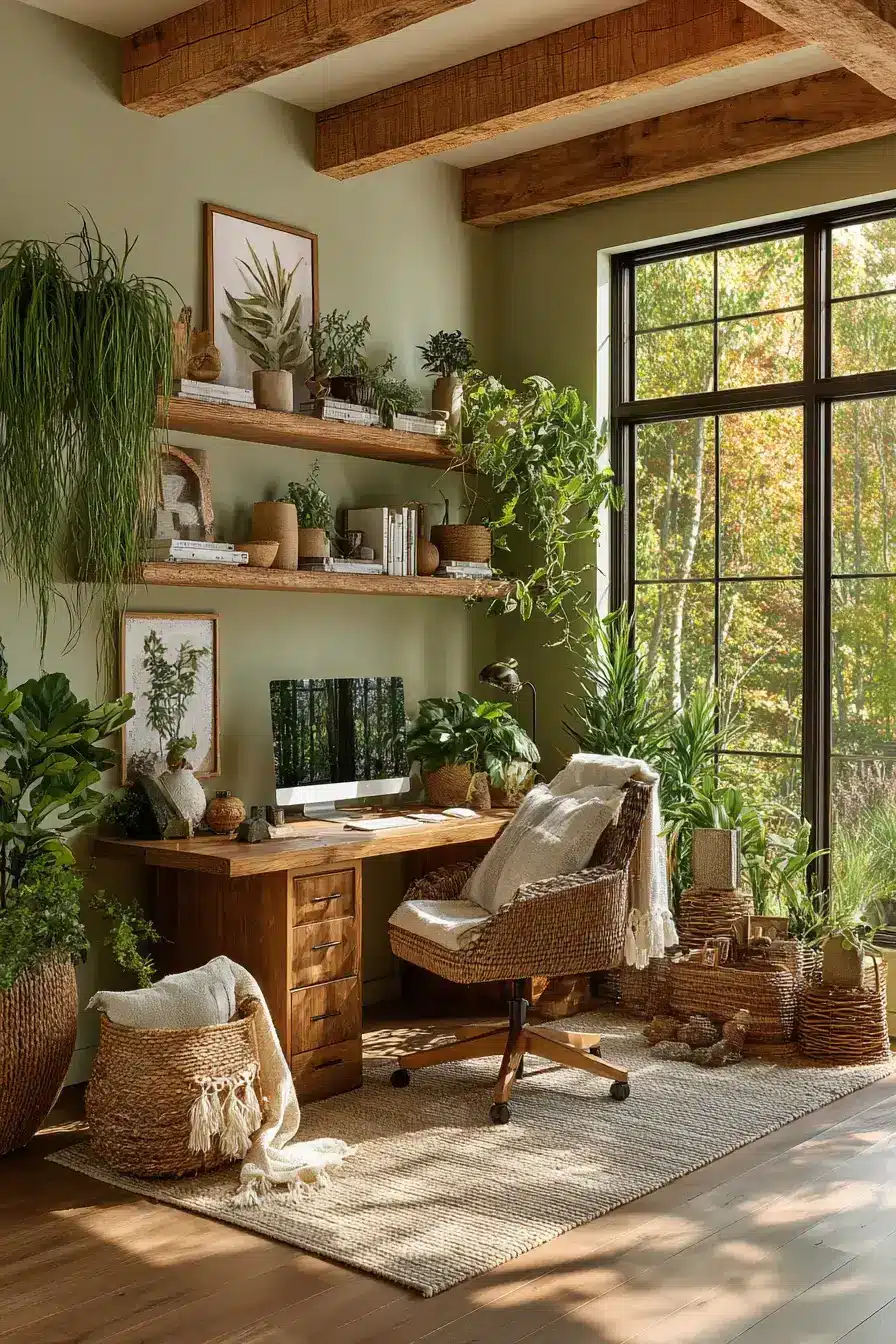 Earthy Office Aesthetic