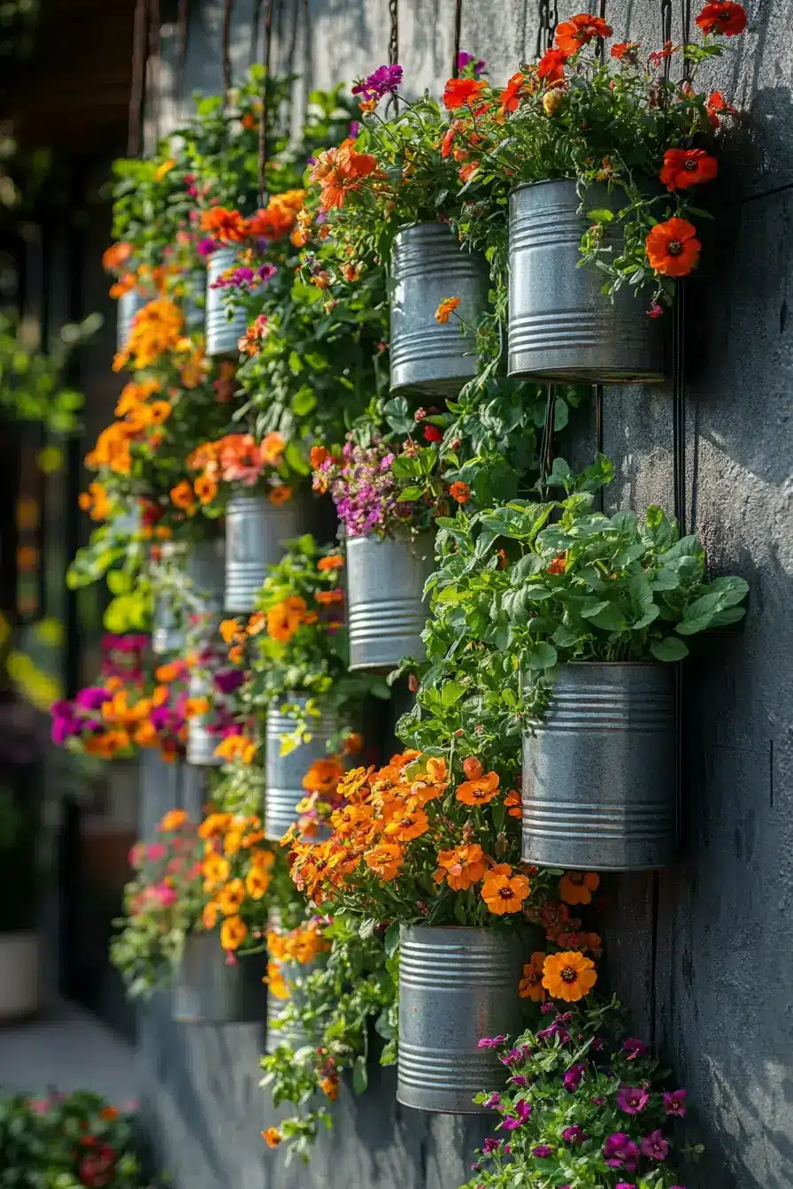 Hanging Tin Planters