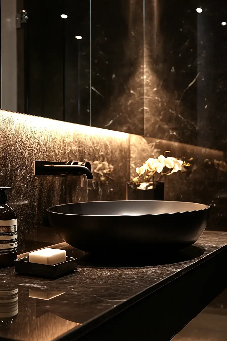 Sophisticated Black Bathroom Design