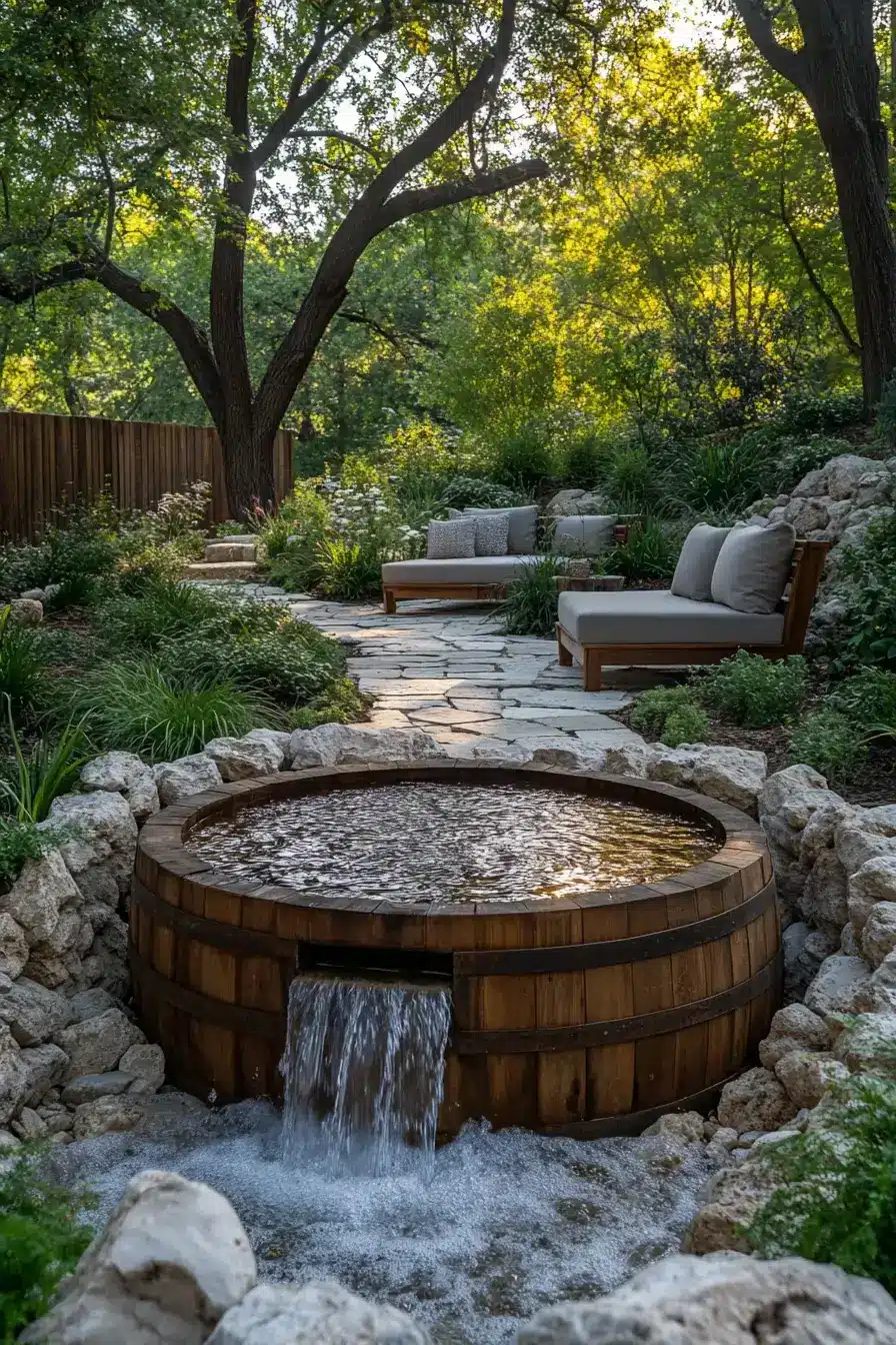 Barrel Water Feature