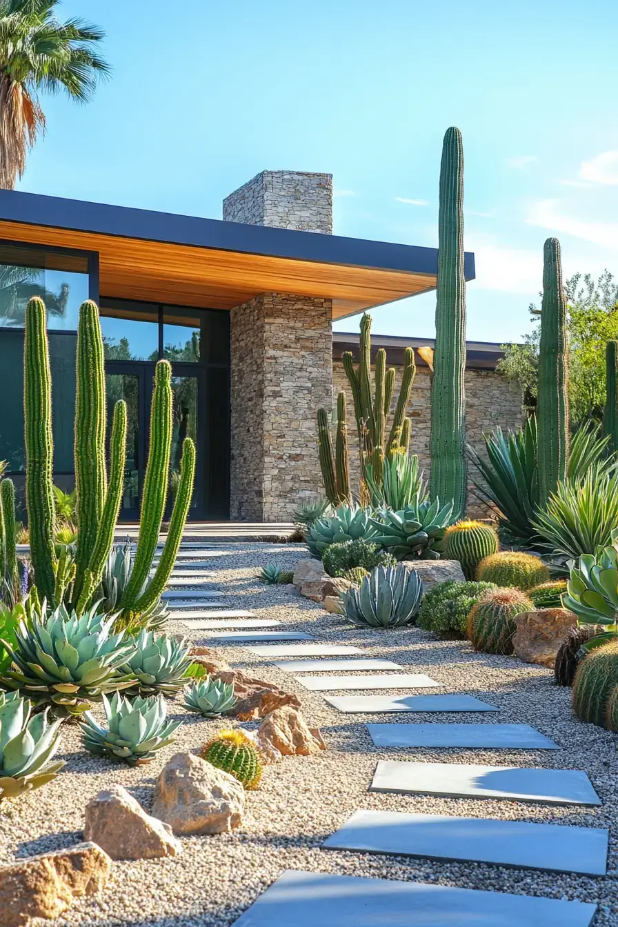 Contemporary Cactus Front Scene