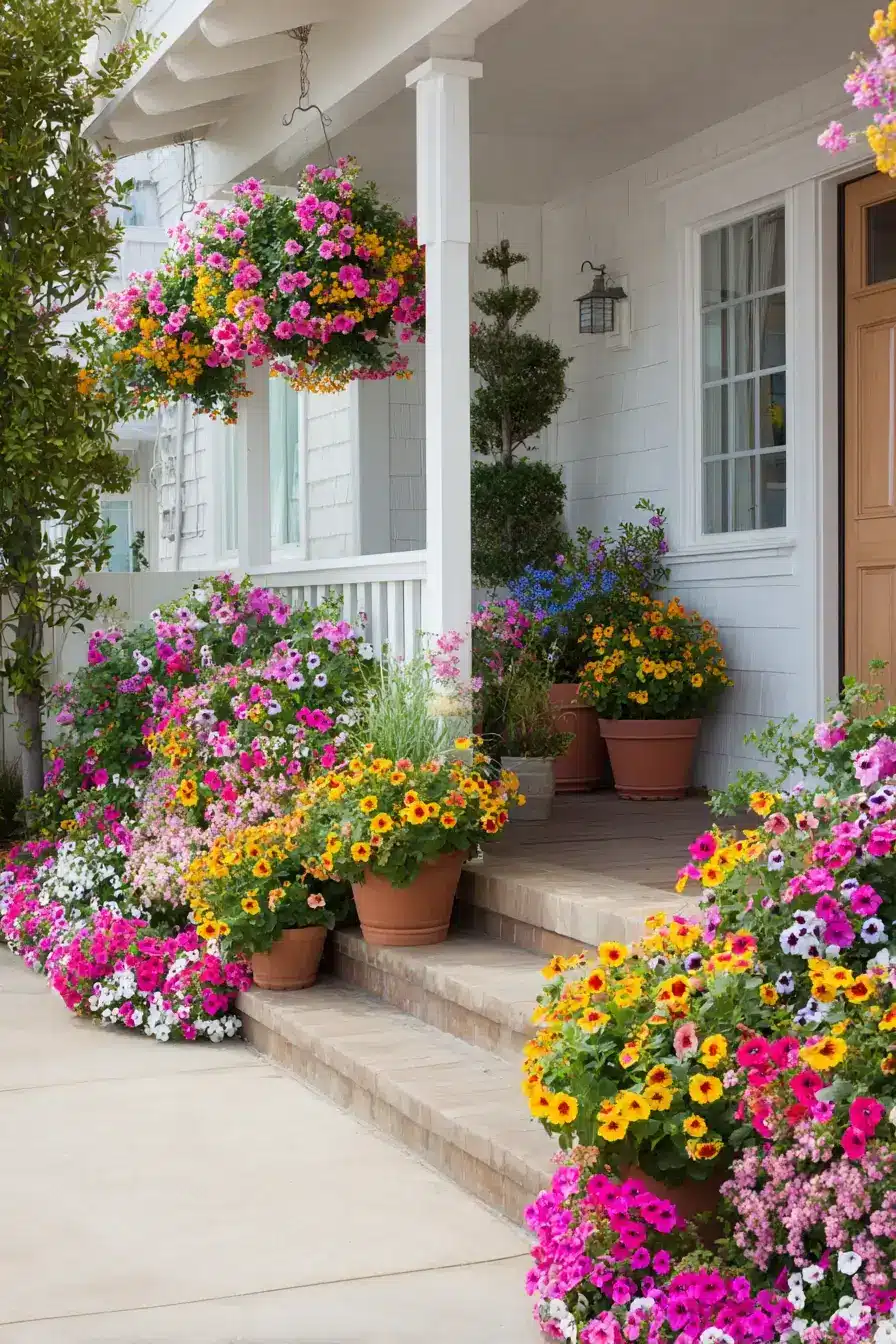Colorful Floral Porch Welcome