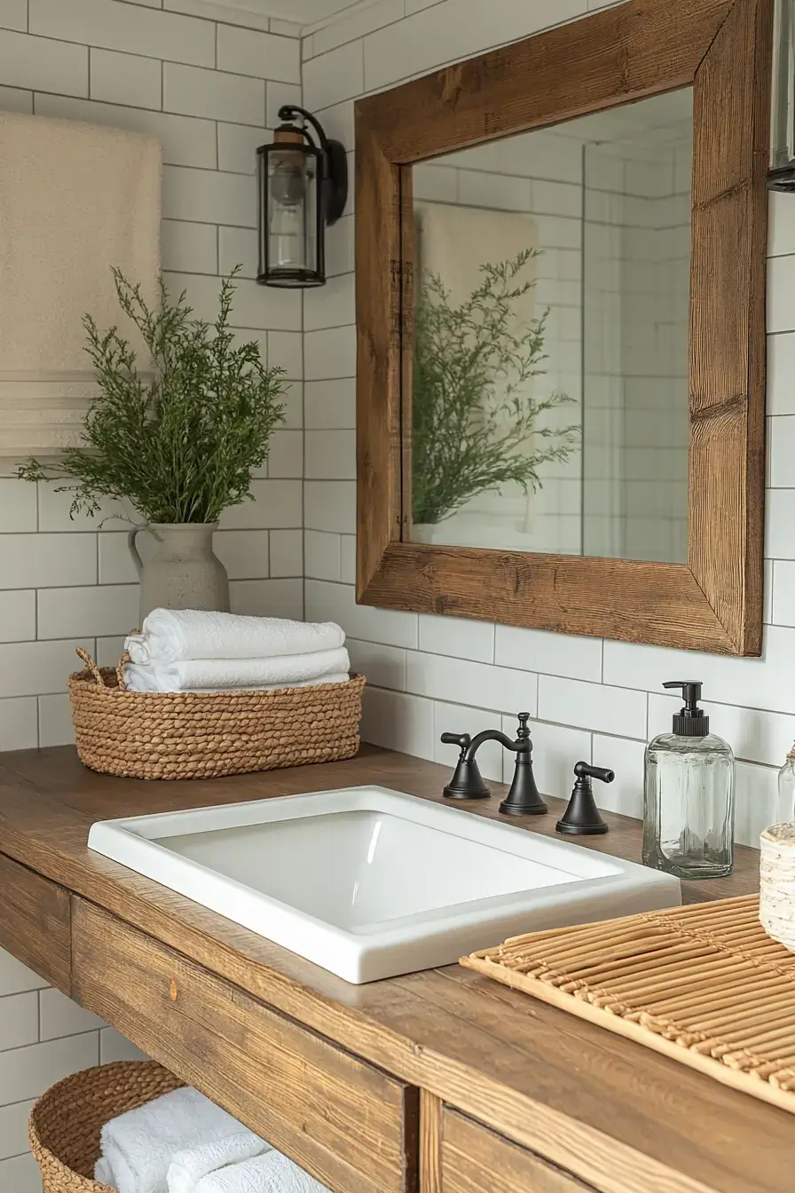 Warm Cedar Washroom