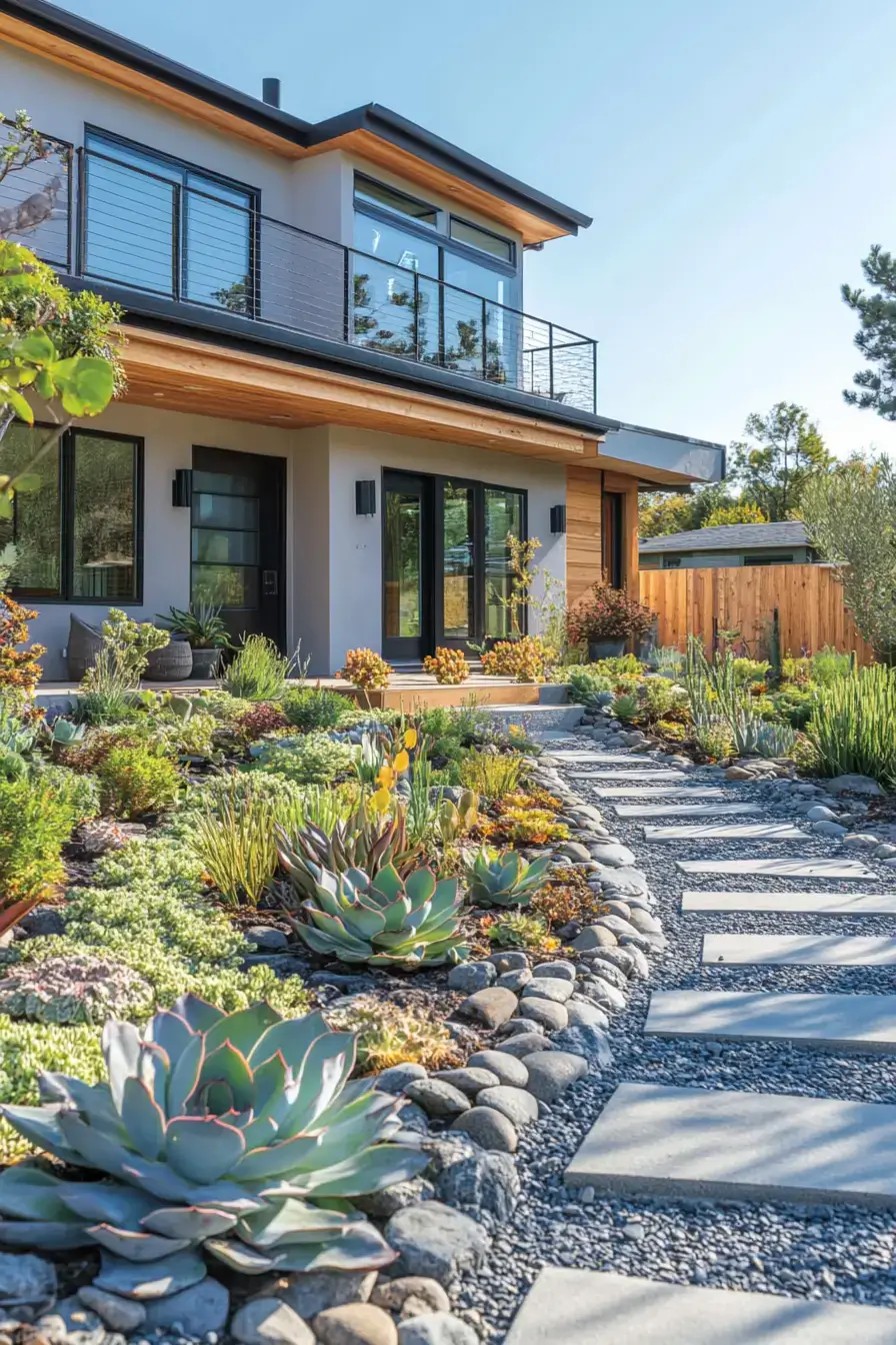 Organic Succulent Garden Display