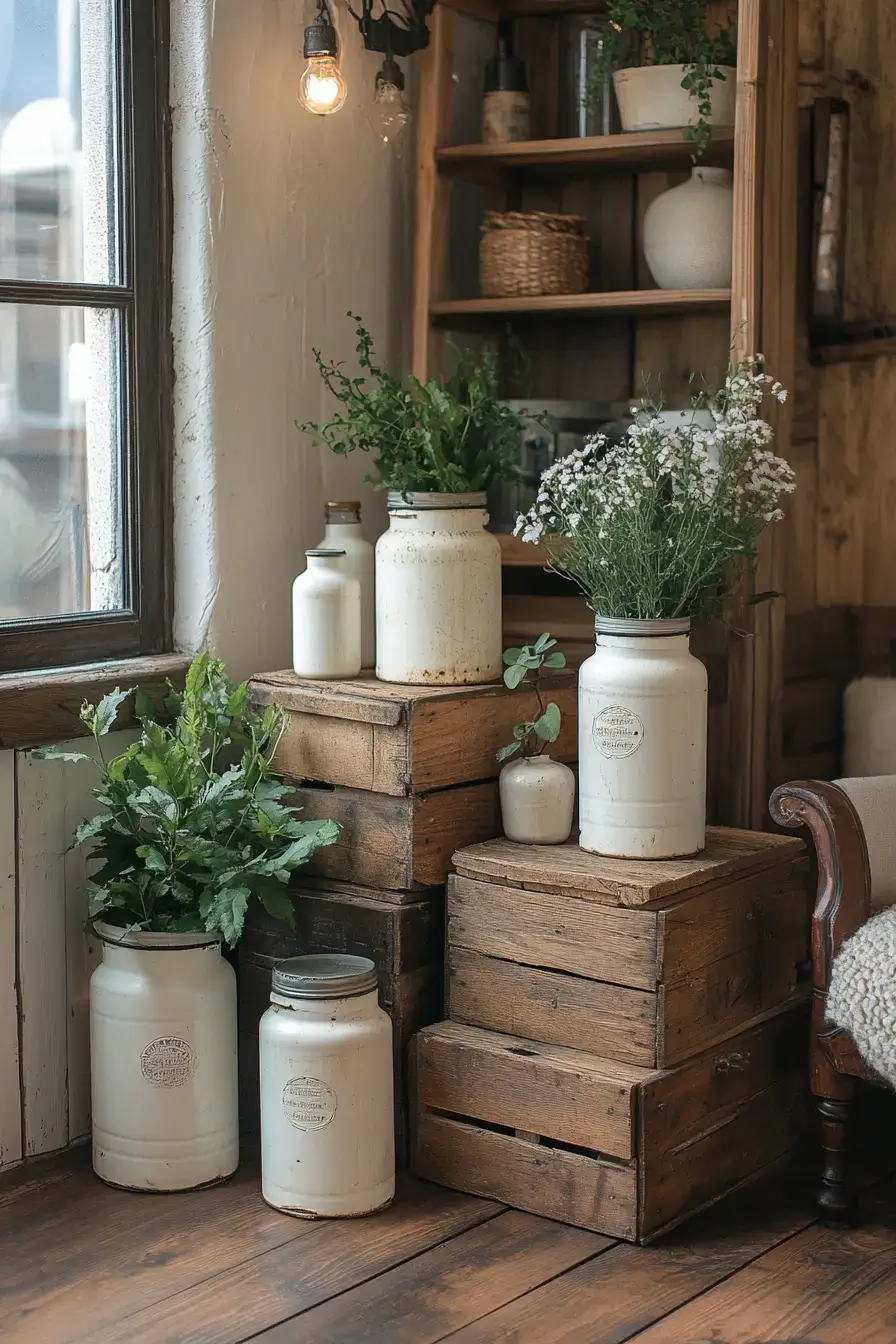 Crate Styled Milk Displays