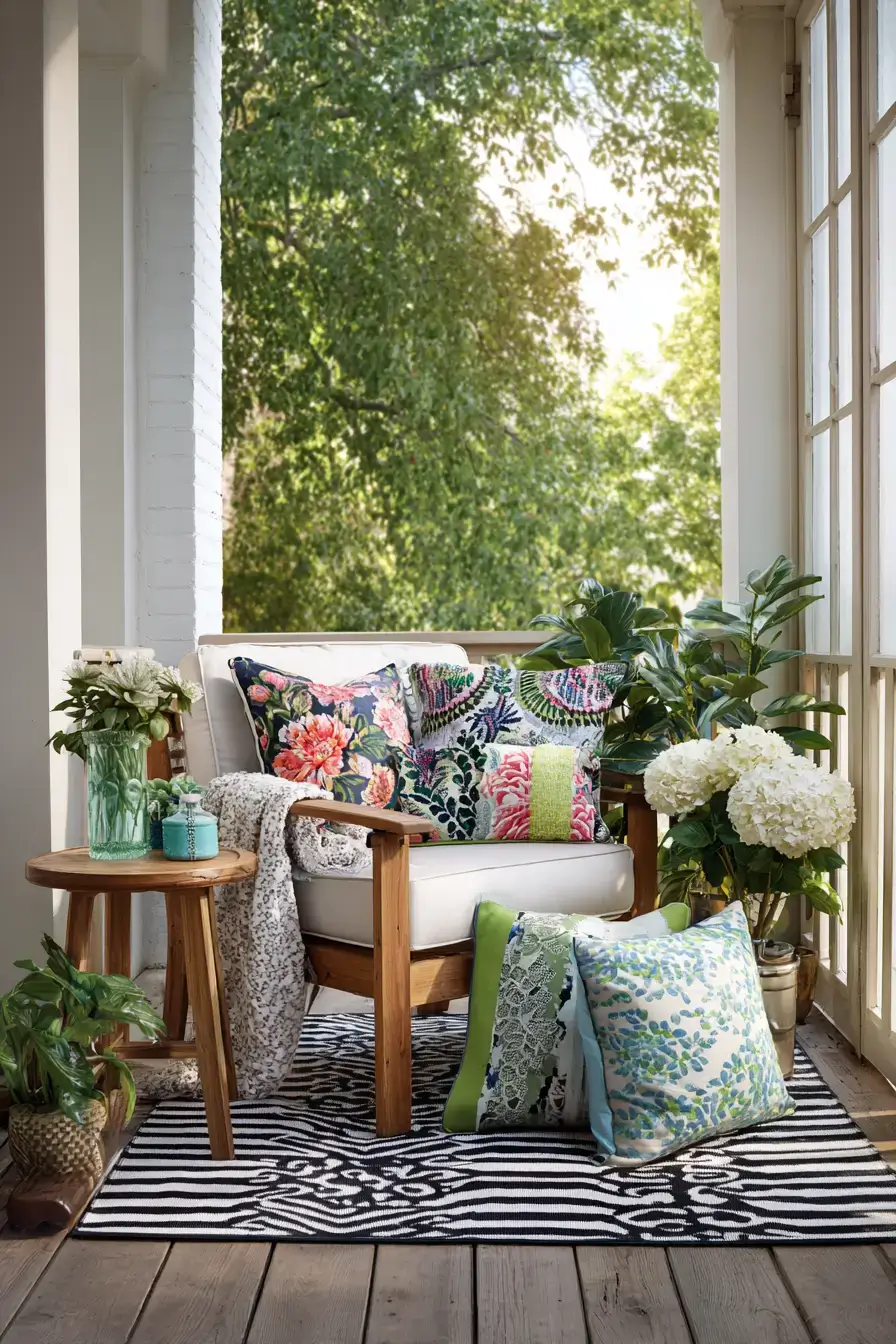Patterned Outdoor Textile Decor