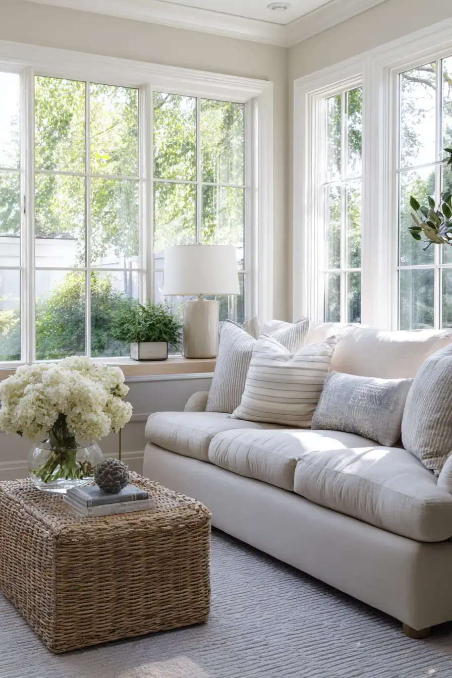 Neutral Sunroom Lounge Style
