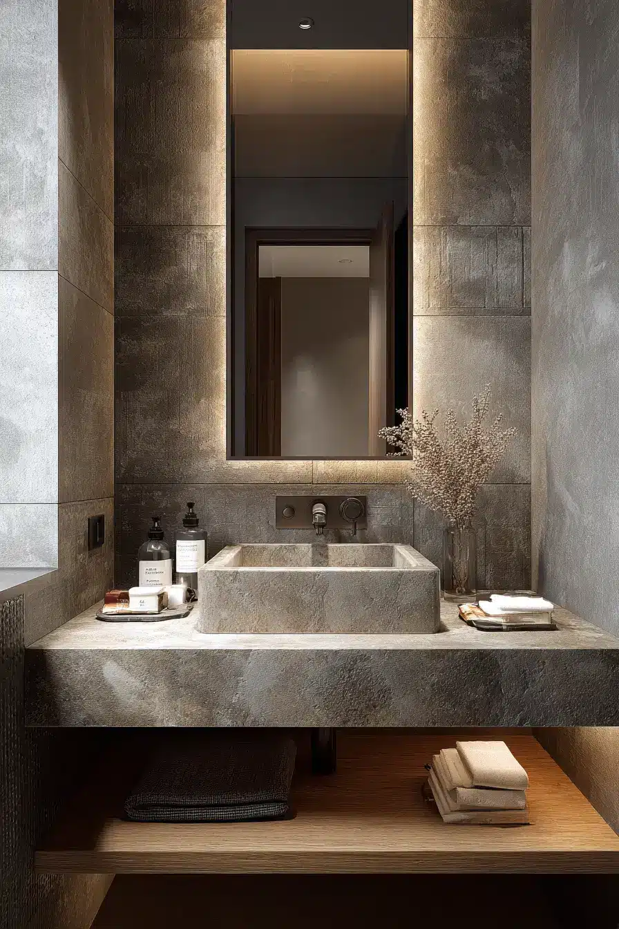 Textured Luxury Bathroom Design