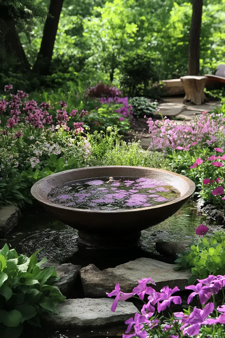 Upcycled Birdbath Designs