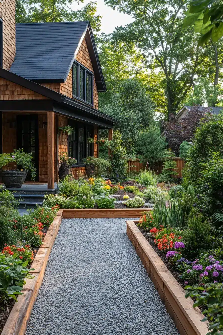 Wooden Border Yard Sanctuary