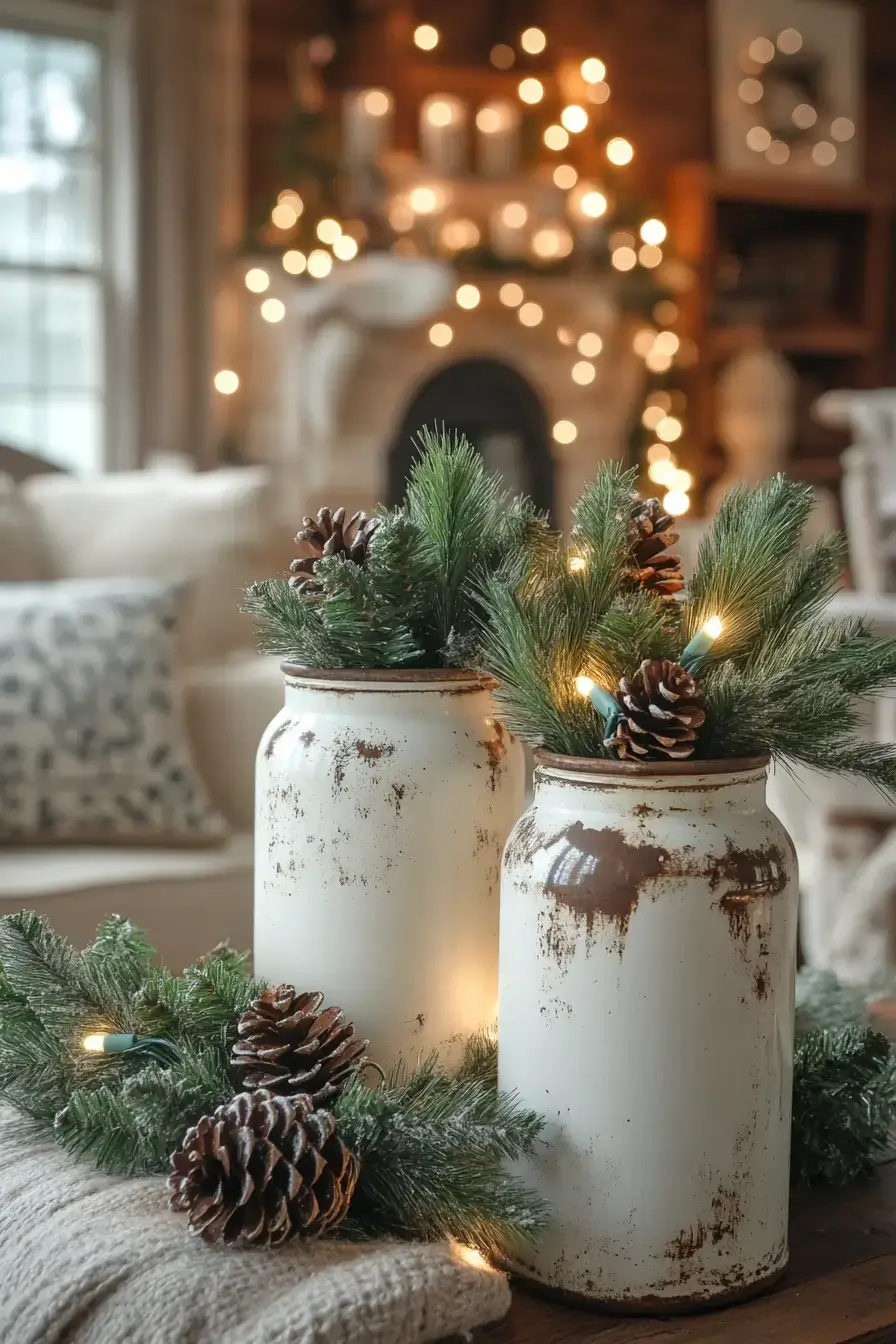 Festive Rustic Milk Displays