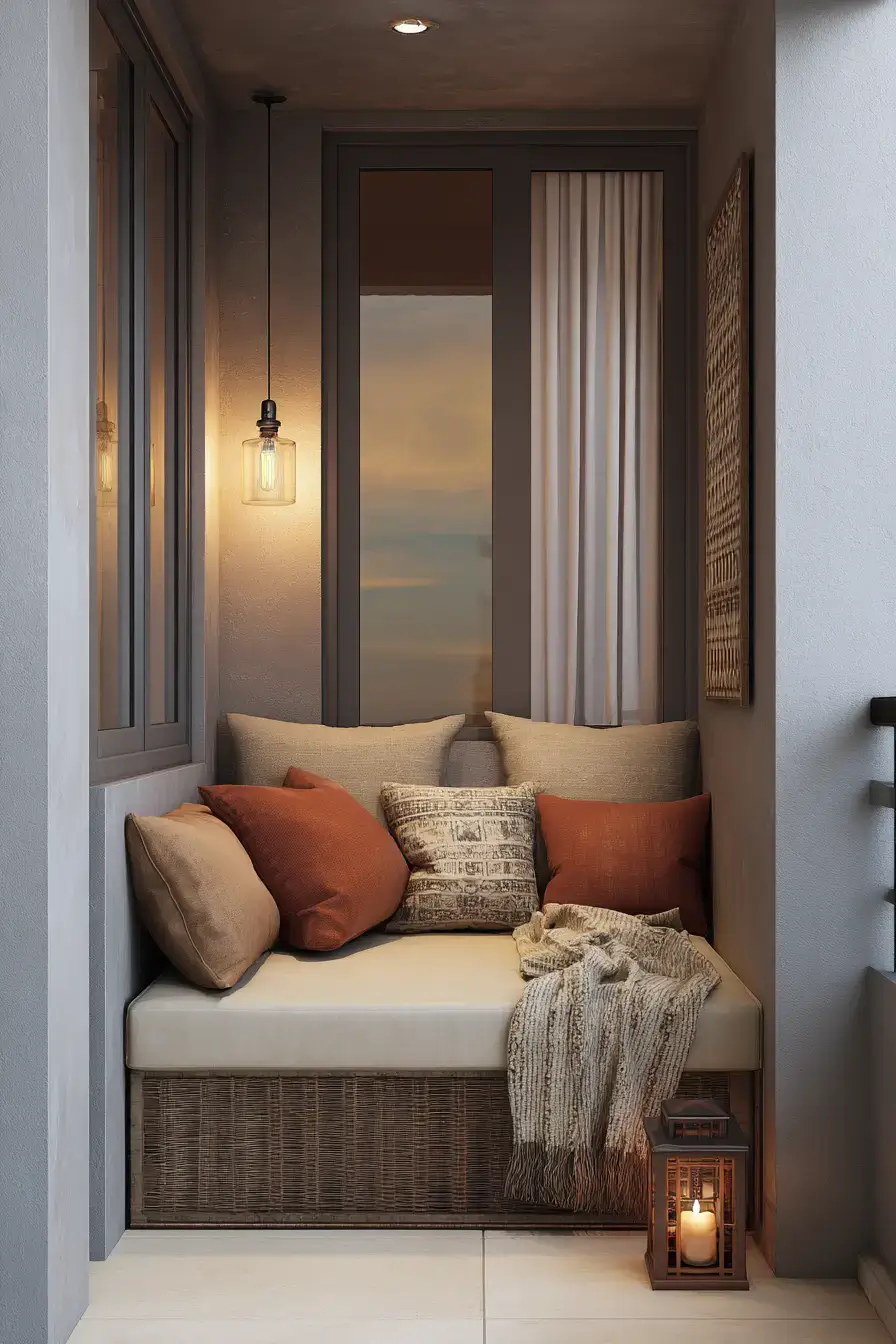 Cozy Narrow Outdoor Nook
