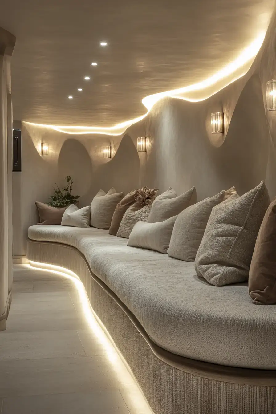 Softly Lit Basement Retreat