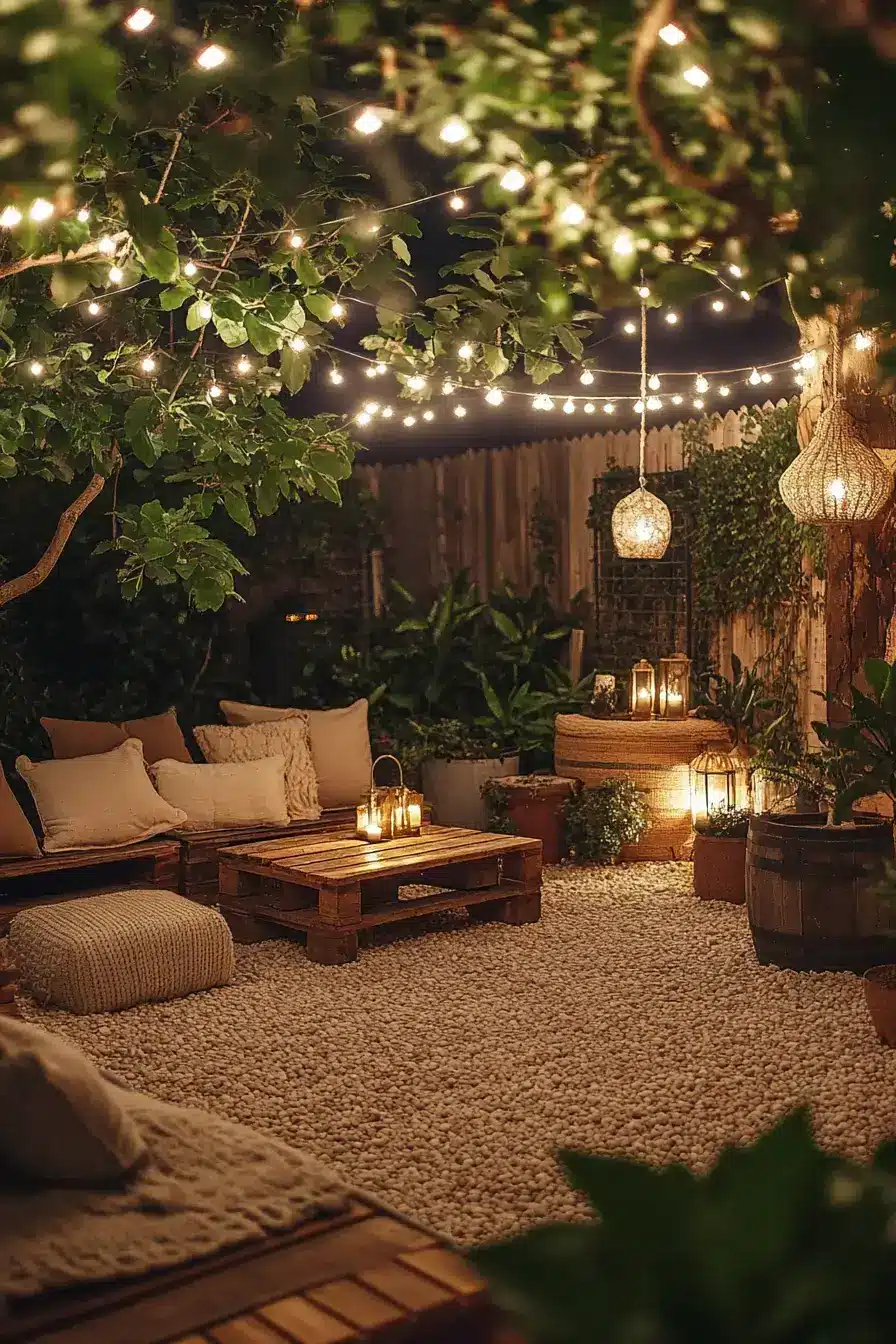 Twinkling Backyard Lights
