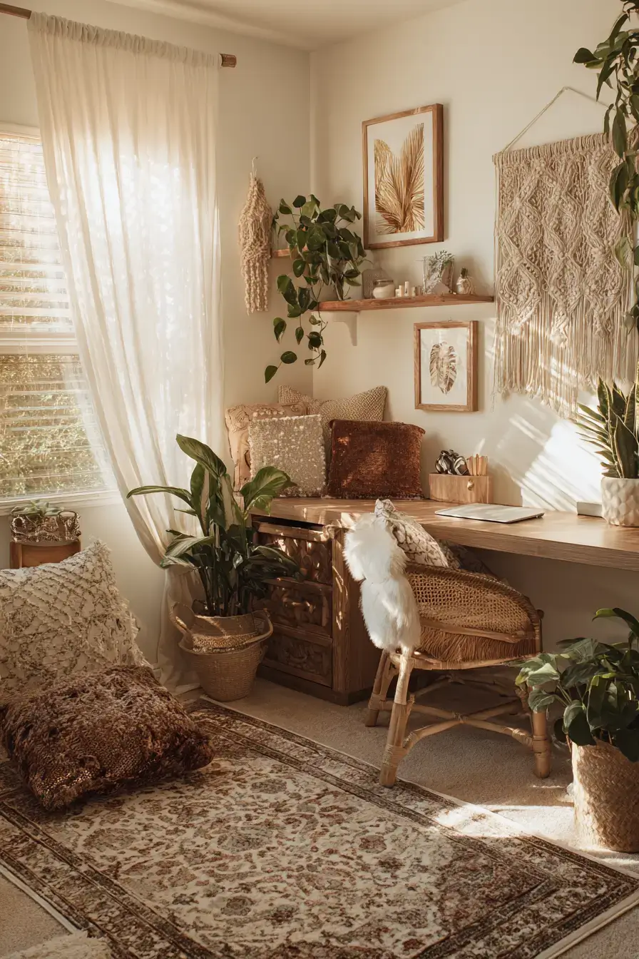 Boho Office Corner