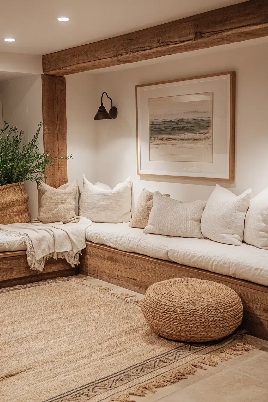 Earthy Zen Basement Oasis
