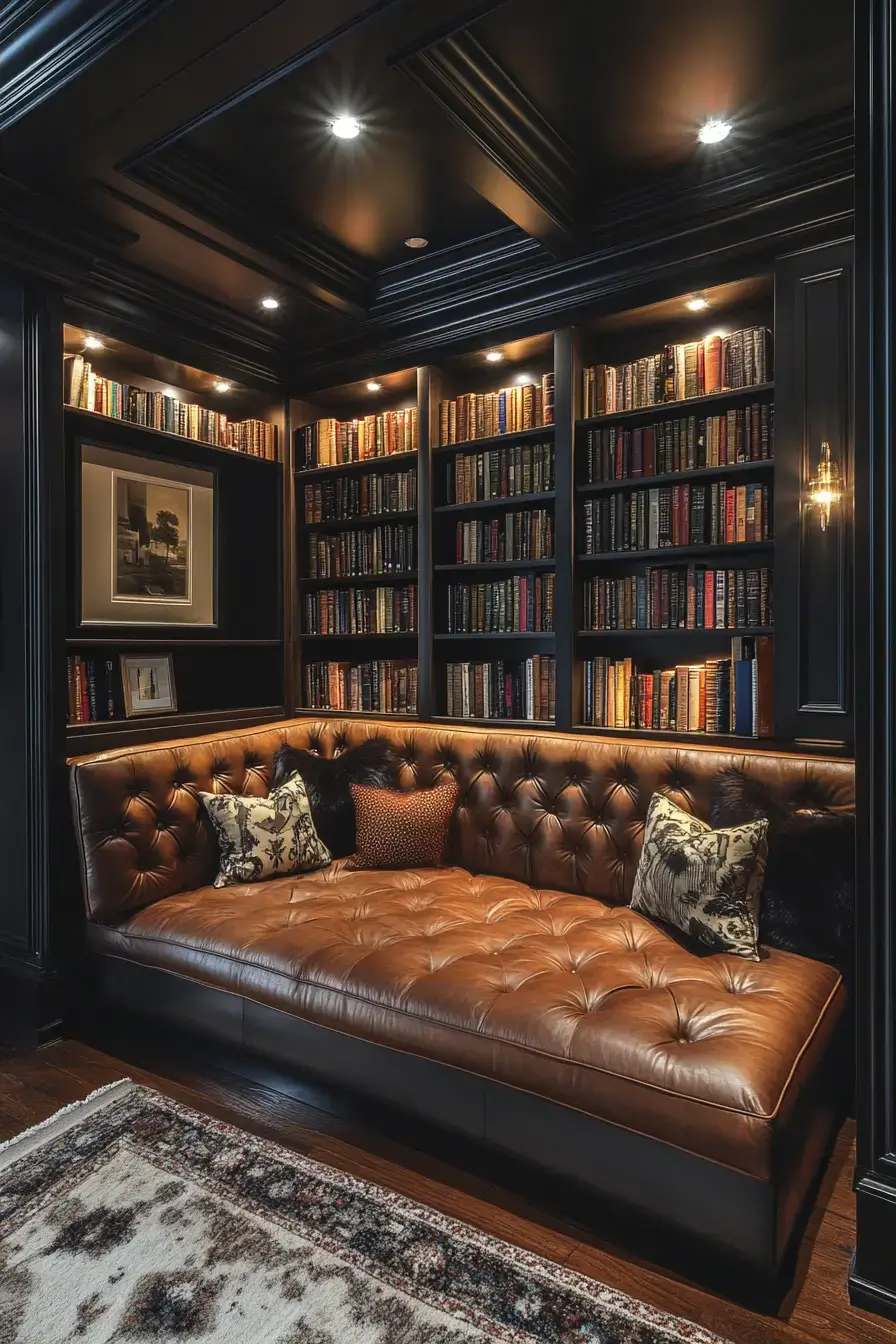 Moody Basement Reading Lounge