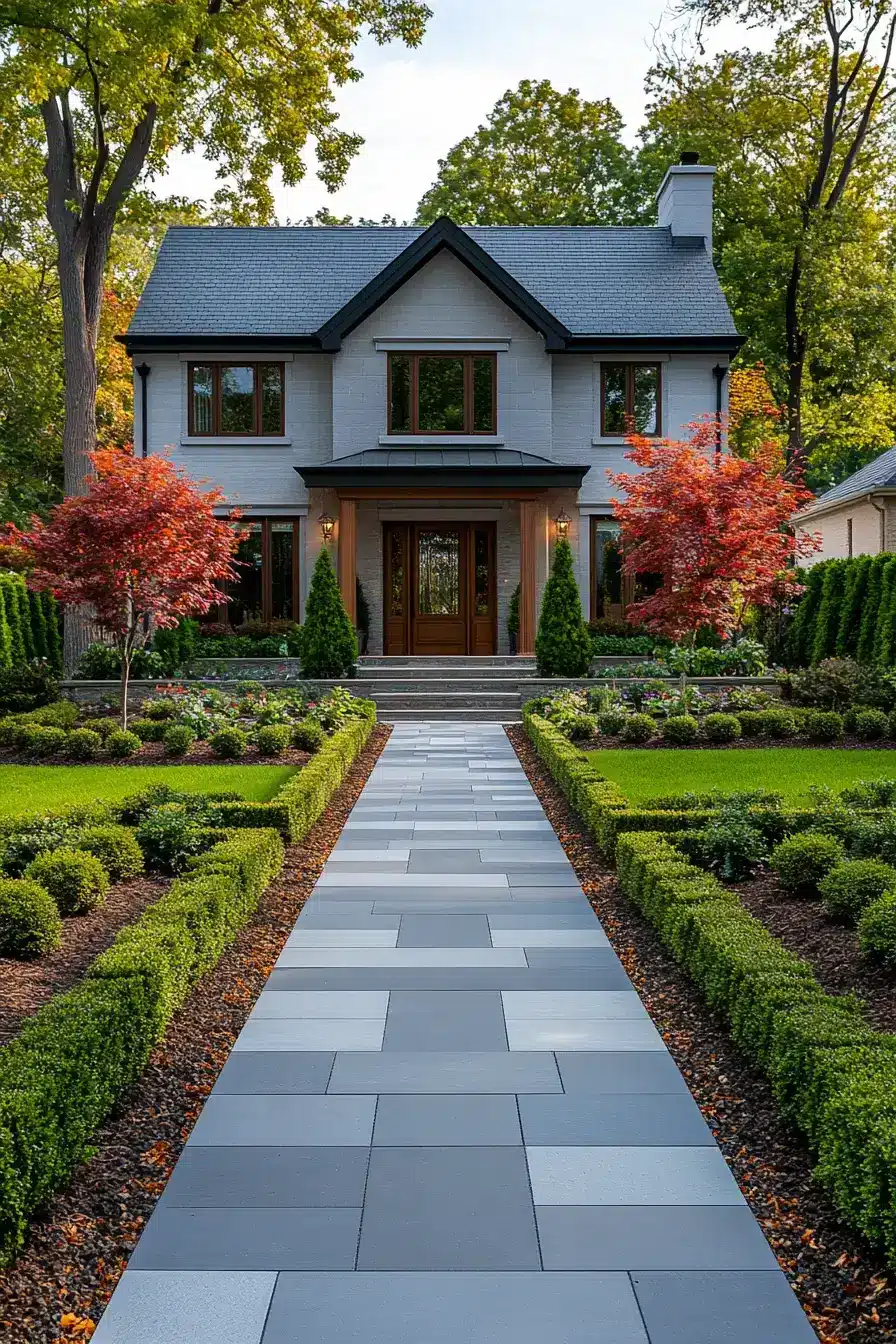 Symmetrical Garden Curb Appeal