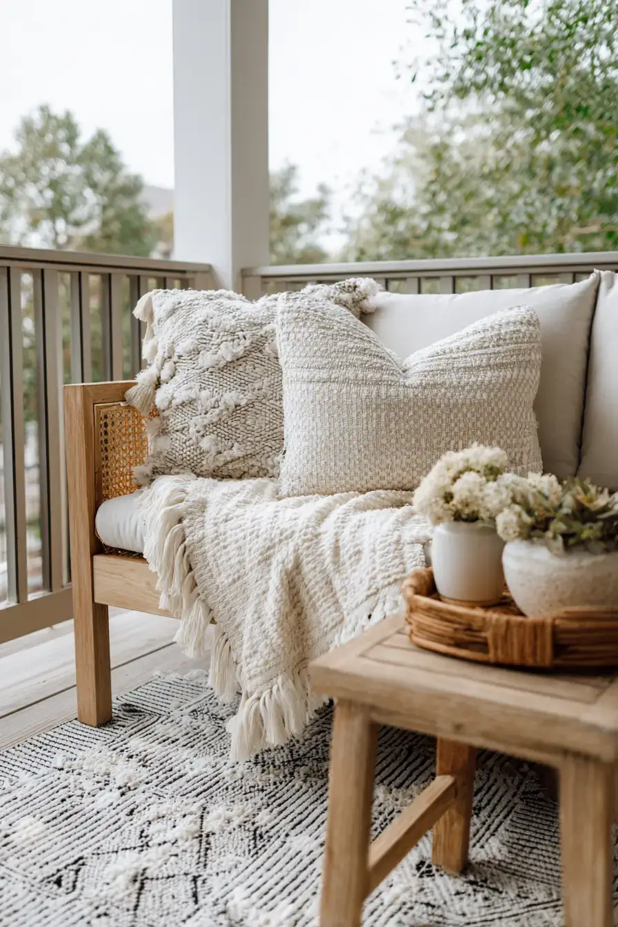 Textured Porch Seating Area
